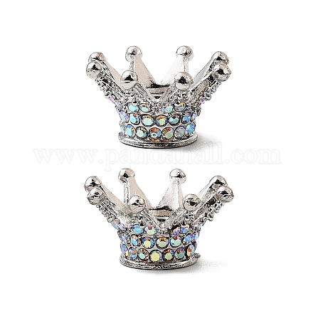 Бусины из сплава со стразами в форме короны FIND-NH0001-19P-1