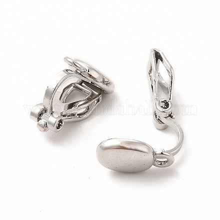 Alloy Clip-on Earring Findings PALLOY-M208-03P-1