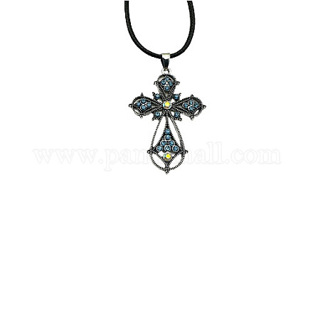 Collana con pendente a croce in lega di zinco VJ0126-04-1