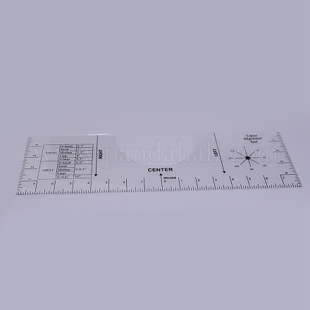 Прозрачная акриловая линейка для футболок TACR-WH0001-22-1