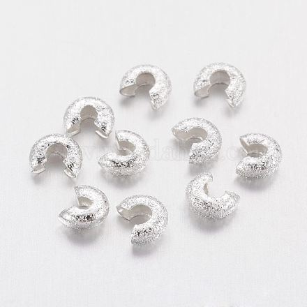 Brass Crimp Beads Covers KK-G015-S-NF-1