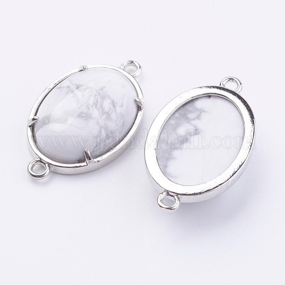 Pendenti con connettore in agata druzy con bordo e cauzioni color argento (S52B29b-02) - Italia