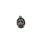 Baking Paint Brass Pendants, Mini Daruma Charms, Black, 28x21mm