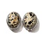 Natural Dalmatian Jasper Multi-Strand Links, Oval, Cadmium Free & Lead Free, Platinum, 21x16.5x11.5mm, Hole: 3mm