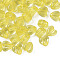 Transparent Acrylic Beads, Heart, Yellow, 8x8.5x5.5mm, Hole: 2.5mm, about 2030pcs/500g