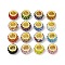 Alloy Rhinestone Clay Pave Beads, Rondelle, Mixed Color, 11.5x6.5mm, Hole: 5mm