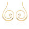 Alloy Stud Earrings, Golden, 60x35mm