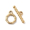 Ion Plating(IP) 304 Stainless Steel Ring Toggle Clasps, Real 18K Gold Plated, 13x10x2mm, Hole: 1.6mm, Bar: 5.5x19x2, Hole: 1.6mm