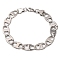 Tarnish Resistant 201 Stainless Steel Mariner Link Chain Bracelets, with 304 Stainless Steel Clasps, Stainless Steel Color, 8-7/8 inch(22.5cm)