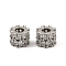 Brass Micro Pave Cubic Zirconia Beads, Column, Platinum, 8.5x6mm, Hole: 3.8mm