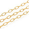 Brass Cable Chains, Soldered, with Spool, Golden, 4x2x0.5mm, about 32.81 Feet(10m)/Roll