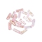Picasso Transparent Glass Bugle Beads, Pearl Pink, 13x4mm, Hole: 0.9~1mm, about 1125pcs/pound