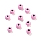 Spray Painted 202 Stainless Steel Beads, Round, Pearl Pink, 4x3mm, Hole: 1.5mm