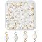 SUPERFINDINGS 40Pcs Imitation Pearl Pendant Connectors 4 Styles Natural Freshwater Pearl Bead Links with Jump Rings Irregular Shape Pearl Charms for Necklace Bracelet Jewelry Making,Hole: 2~3.6mm