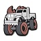 PVC Cabochons, Cartoon Car, Light Grey, 25x35x4mm