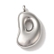 Non-Tarnish Ion Plating(IP) 304 Stainless Steel Pendants, Balloon Letter Charm, Stainless Steel Color, Letter D, 25.5x15x6.5mm, Hole: 2mm