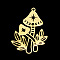 Autumn Theme Ion Plating(IP) 304 Stainless Steel Pendants, Laser Cut, Mushroom, Real 18K Gold Plated, 34x24x1mm, Hole: 1.5mm