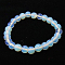 Opalite Stretch Bracelets, with Elastic Cord, White, 55mm