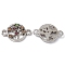 Alloy Connector Charms, Tree of Life Links, with Colorful Rhinestones, Platinum, 10.5x16x2mm, Hole: 1.6mm