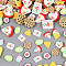 Handmade Polymer Clay Cabochons, Mixed Shapes, Mixed Color, 4~10x5~11x0.3~3mm