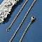 304 Stainless Steel Cable Chain Necklace Making, with Lobster Claw Clasps, PVD Vacuum Plating, Golden, 19.7 inch(50cm), 2mm