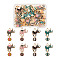 32Pcs 4 Colors Zinc Alloy Enamel Pendants, Elephant, Light Gold, Mixed Color, 26x16mm, Hole: 2.5mm, 8pcs/Color