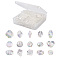 150Pcs 15 Style Transparent Acrylic Beads, AB Color Plated, Mixed Shapes, Clear AB, 10pcs/style
