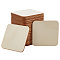 Unfinished Wood Slices, Wood Cutouts, Square, Cornsilk, 8x8x0.25cm, 20pcs/bag