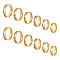 Pandahall 12Pcs 6 Size 201 Stainless Steel Grooved Finger Ring Settings, Ring Core Blank, for Inlay Ring Jewelry Making, Golden, Inner Diameter: 17~22mm, 2Pcs/size