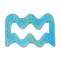 Acrylic Keychain Pendants, 12 Constellations, Aquarius, 37x54x2.5mm, Hole: 2mm