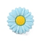 Food Grade Eco-Friendly Silicone Beads, Daisy, Pale Turquoise, 19.5x7.5mm, Hole: 2mm