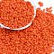Baking Paint Glass Seed Beads, Round Hole, Peanut, Orange, 3.5x6x3.5mm, Hole: 0.9mm, about 83pcs/10g