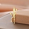 Stainless Steel Pendants, Skeleton, Real 18K Gold Plated, 28x13mm