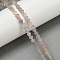 Natural Grey Agate Beads Strands, Heart, 4x4x2.5mm, Hole: 1mm, about 98pcs/strand, 15.94''(40.5cm)