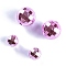 Opaque Acrylic Beads, Round, Pearl Pink, 10mm, Hole: 2.5mm
