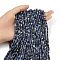 Natural Sodalite Beads Strands, Cube, Faceted, 4x4x4mm, Hole: 0.8mm, about 95~96pcs/strand, 15.04''(38.2cm)~15.35''(39cm)