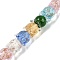 Gold Sand Lampwork Beads Strands, Tulip, Mixed Color, 12x10mm, Hole: 1.2mm, about 33pcs/strand, 31~32cm