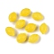 Glass Beads, Lemon, Yellow, 14x10x9mm, Hole: 0.7~1mm