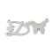 Non-Tarnish 304 Stainless Steel Pendants, Letter & Butterfly Charms, Letter D, 11x29x0.9mm, Hole: 1.2mm