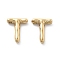 304 Stainless Steel Pendants, Real 14K Gold Plated, Ion Plating(IP), Balloon Letter Charm, Letter T, 19x15x4.5mm, Hole: 2mm