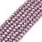 Electroplate Glass Beads Strands, Pearl Luster Plated, Faceted, Rondelle, Medium Purple, 2.9~3.3x2mm, Hole: 0.8mm, about 135~140pcs/strand, 32~34cm