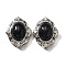Synthetic Blue Goldstone Multi-Strand Links, Flower, with Brass Micro Pave Cubic Zirconia Findings, Rack Plating, Lead Free & Cadmium Free, 21x17.5x9.5mm, Hole: 1.8mm