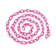 Lazo de cadenas tipo cable de seda hechas a mano de color rosa intenso X-EC-A001-01-2