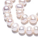 Hebras de perlas de agua dulce cultivadas naturales PEAR-N013-06F-3
