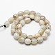 Naturel rayé agate teintée chapelets de perles ovales G-L288-01B-2