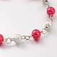Round Glass Pearl Anklets AJEW-AN00062-5