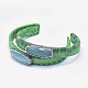 Bracelets de manchette en cuir de serpent BJEW-P079-17F-1