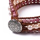 Bracelets de cordon en perles mélangées de pierres précieuses naturelles BJEW-K214-A-3