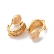 Серьги-клипсы из латуни с микропейвом и прозрачным фианитом KK-K382-34G-2