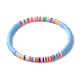 Handmade Polymer Clay Heishi Beads Stretch Bracelets Set BJEW-JB07349-04-3